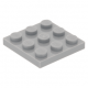 LEGO lapos elem 3x3, világosszürke (11212)